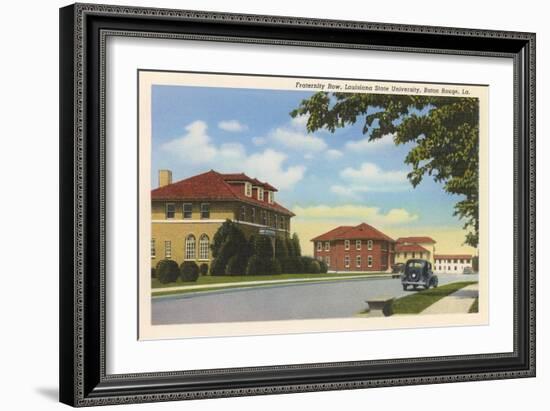 Fraternity Row, LSU, Baton Rouge-null-Framed Art Print