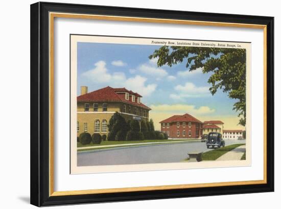 Fraternity Row, LSU, Baton Rouge-null-Framed Art Print