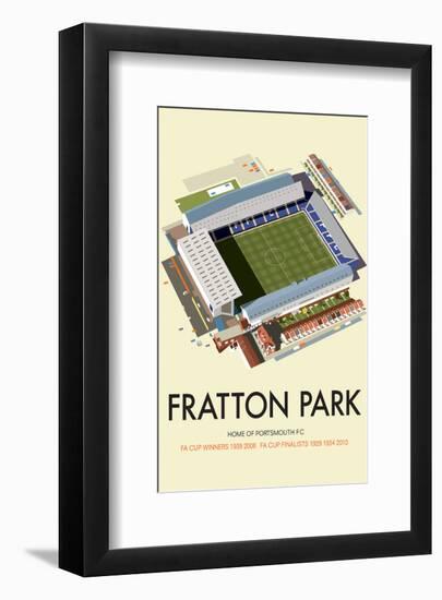 Fratton Park - Dave Thompson Contemporary Travel Print-Dave Thompson-Framed Giclee Print