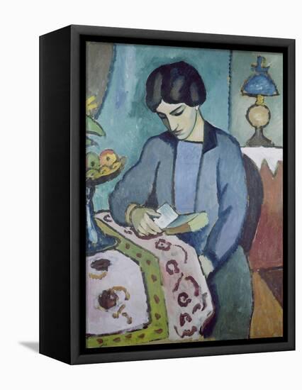 Frau Des Kuenstlers (Studie Zu Einem Portraet), 1912-Auguste Macke-Framed Premier Image Canvas