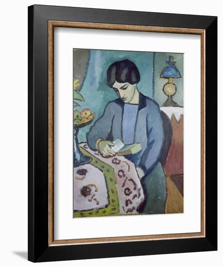 Frau Des Kuenstlers (Studie Zu Einem Portraet), 1912-Auguste Macke-Framed Giclee Print