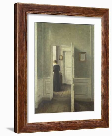 Frau in Einem Hellen Innenraum, 1913-Vilhelm Hammershoi-Framed Giclee Print