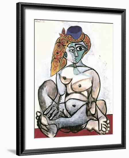 Frau mit Turban, 1955-Pablo Picasso-Framed Art Print