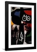 Frau und Vogel, c.1968-Joan Miro-Framed Art Print