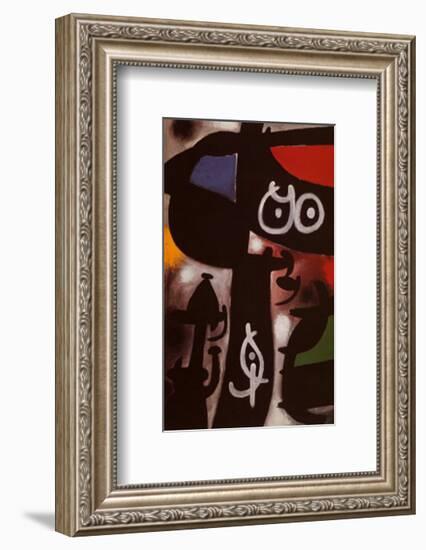 Frau und Vogel, c.1968-Joan Miro-Framed Art Print