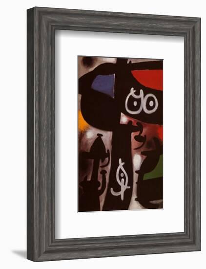 Frau und Vogel, c.1968-Joan Miro-Framed Art Print