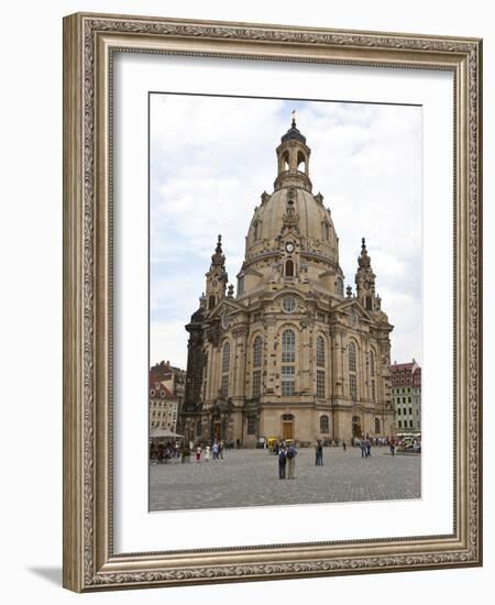 Frauenkirche, Dresden, Saxony, Germany, Europe-Michael Runkel-Framed Photographic Print