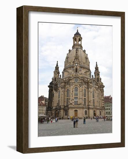 Frauenkirche, Dresden, Saxony, Germany, Europe-Michael Runkel-Framed Photographic Print
