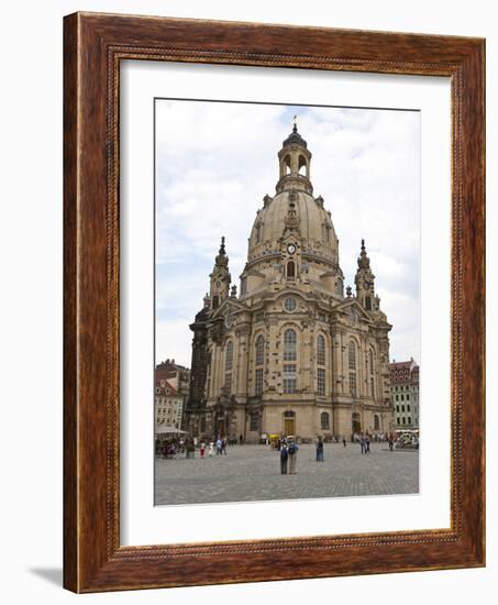 Frauenkirche, Dresden, Saxony, Germany, Europe-Michael Runkel-Framed Photographic Print