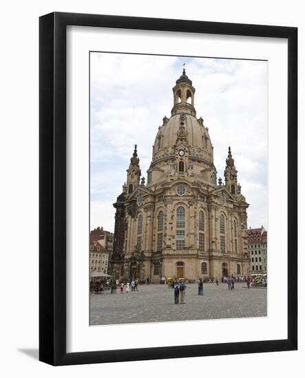 Frauenkirche, Dresden, Saxony, Germany, Europe-Michael Runkel-Framed Photographic Print