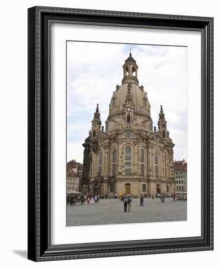 Frauenkirche, Dresden, Saxony, Germany, Europe-Michael Runkel-Framed Photographic Print