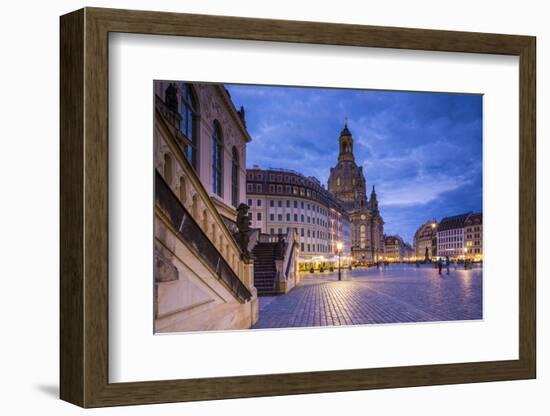 Frauenkirche, Neumarkt, Dresden, Saxony, Germany-Jon Arnold-Framed Photographic Print