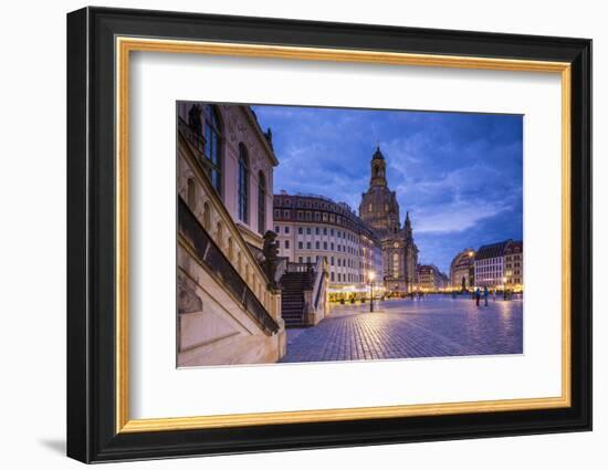 Frauenkirche, Neumarkt, Dresden, Saxony, Germany-Jon Arnold-Framed Photographic Print