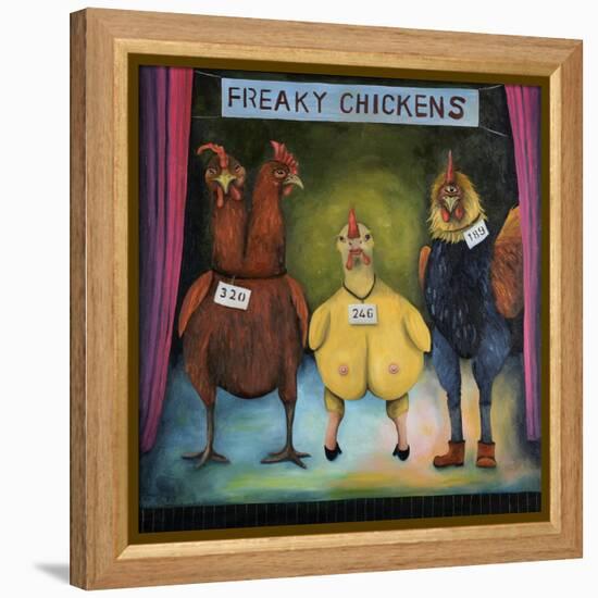 Freaky Chickens-Leah Saulnier-Framed Premier Image Canvas