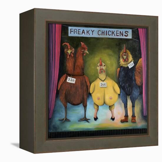Freaky Chickens-Leah Saulnier-Framed Premier Image Canvas