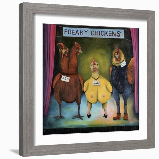 Freaky Chickens-Leah Saulnier-Framed Giclee Print