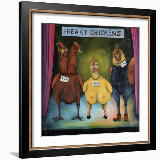 Freaky Chickens-Leah Saulnier-Framed Giclee Print