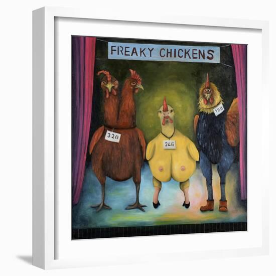 Freaky Chickens-Leah Saulnier-Framed Giclee Print