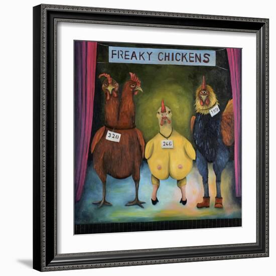 Freaky Chickens-Leah Saulnier-Framed Giclee Print