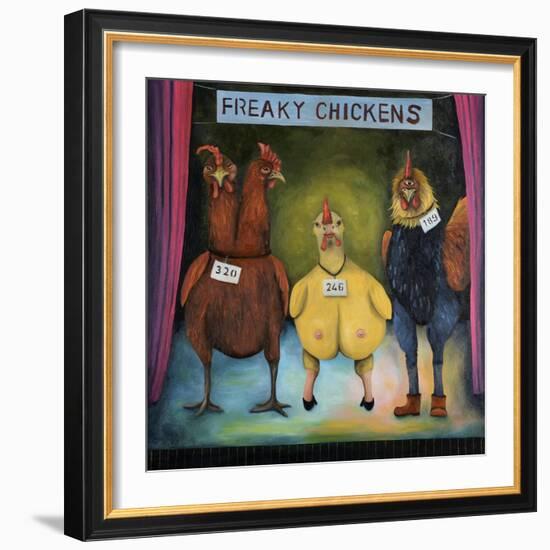 Freaky Chickens-Leah Saulnier-Framed Giclee Print