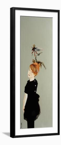 Freckled Girl with Black Prince Cicada, 2016-Susan Adams-Framed Giclee Print