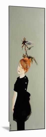 Freckled Girl with Black Prince Cicada, 2016-Susan Adams-Mounted Giclee Print