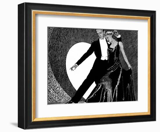 Fred Astaire and Ginger Rogers-null-Framed Photographic Print