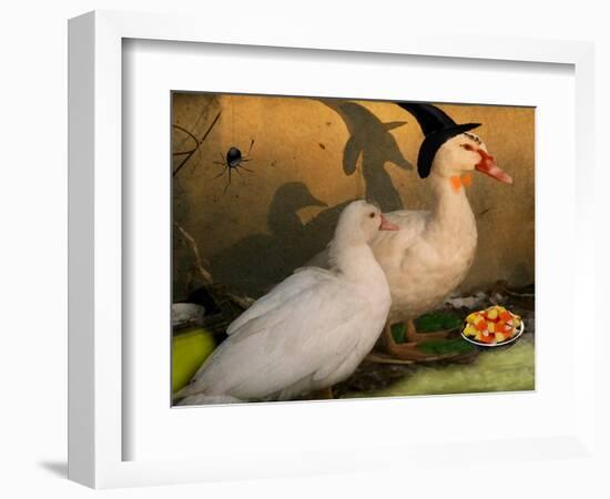 Fred & Lucy Halloween Ducks-sylvia pimental-Framed Art Print