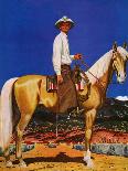 "Surveying the Ranch," Saturday Evening Post Cover, August 19, 1944-Fred Ludekens-Giclee Print
