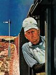 "Freight Train Engineer," June 3, 1944-Fred Ludekens-Giclee Print