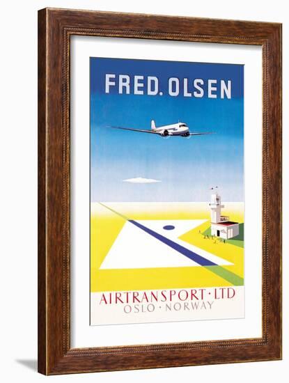 Fred. Olsen Air Transport Ltd. Oslo-null-Framed Art Print