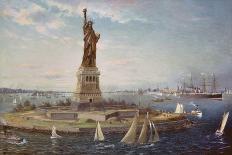 Liberty Island, New York Harbor, 1883-Fred Pansing-Framed Premier Image Canvas