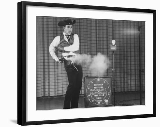 Fred Stieler Winner of the National Fast Draw Championships-J^ R^ Eyerman-Framed Photographic Print