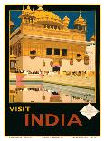 Visit India - The Golden Temple (Harmandir Sahib) - Amritsar, Punjab-Fred Taylor-Framed Art Print