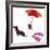 Fred With Beach Umbrella-Cindy Wider-Framed Giclee Print