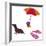 Fred With Beach Umbrella-Cindy Wider-Framed Giclee Print