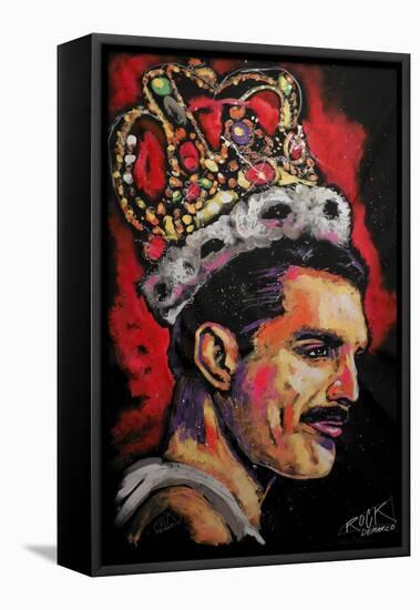 Freddie Mercury Painting 002-Rock Demarco-Framed Premier Image Canvas