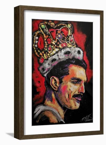 Freddie Mercury Painting 002-Rock Demarco-Framed Giclee Print