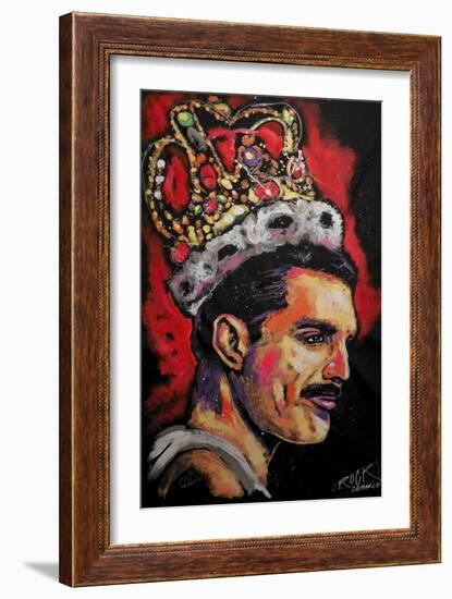 Freddie Mercury Painting 002-Rock Demarco-Framed Giclee Print