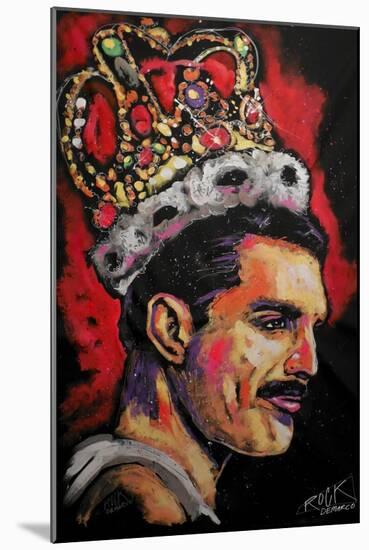 Freddie Mercury Painting 002-Rock Demarco-Mounted Giclee Print