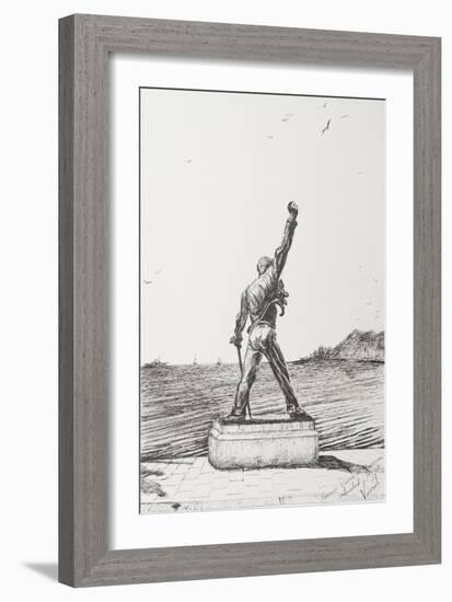 Freddie Mercury Statue, Montreux, Switzerland-Vincent Booth-Framed Giclee Print