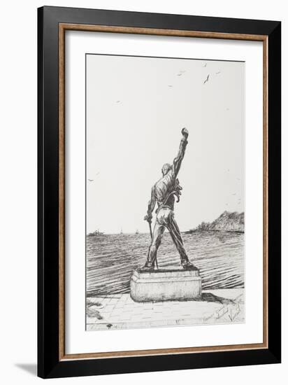 Freddie Mercury Statue, Montreux, Switzerland-Vincent Booth-Framed Giclee Print