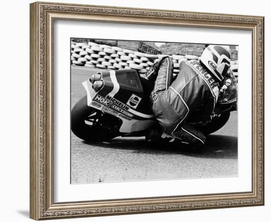 Freddie Spencer on a Honda Ns500, Belgian Grand Prix, Spa, Belgium, 1982-null-Framed Photographic Print