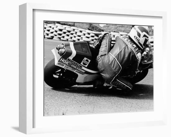 Freddie Spencer on a Honda Ns500, Belgian Grand Prix, Spa, Belgium, 1982-null-Framed Photographic Print