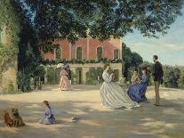 Family Reunion, the Artist with His Family on the Terrace in Méric, 1867-Frédéric Bazille-Giclee Print