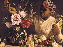 Young Woman with Peonies, 1870-Frederic Bazille-Giclee Print