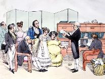 Thanks to the Dowry, Reading a Marriage Contract at the Lawyer Office, circa 1830-Frederic Bouchot-Mounted Giclee Print