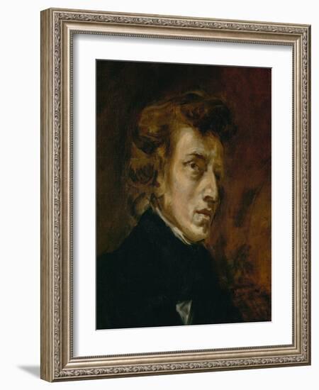 Frederic Chopin (1809-1849), Polish-French Composer-Eugene Delacroix-Framed Giclee Print