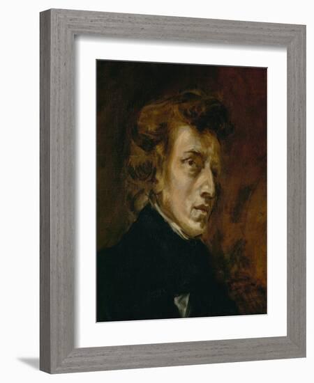 Frederic Chopin (1809-1849), Polish-French Composer-Eugene Delacroix-Framed Giclee Print