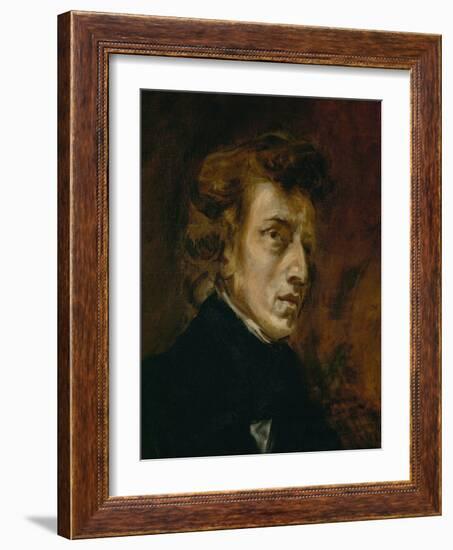 Frederic Chopin (1809-1849), Polish-French Composer-Eugene Delacroix-Framed Giclee Print